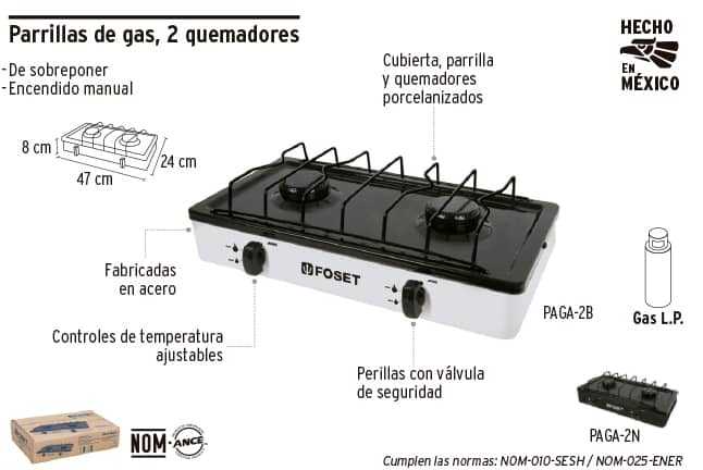 Estufas de Gas Baratas de 2 QUEMADORES